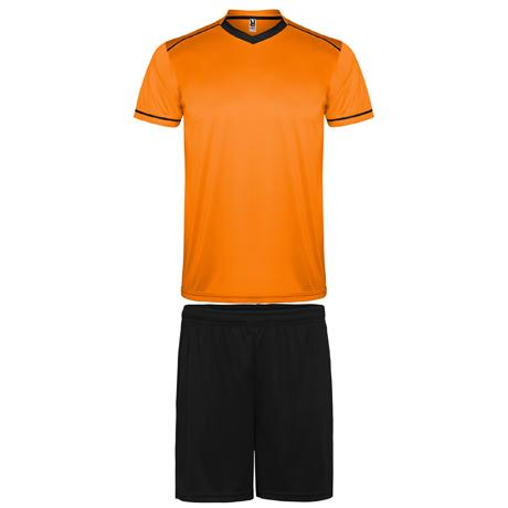 Maillot de football Jeu de 10  maillots + 10 shorts orange-noir + 1 tenue gardien