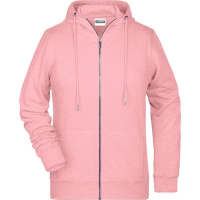 Veste sweat zippée à capuche femme personnalisable rose-mélange
