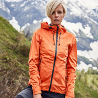 Veste trekking femme orange foncé avec membrane, personnalisable