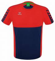 Maillot de football Tee-shirt technique Erima six wings marine-rouge