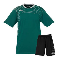 SPECIAL FEMME ! Kit maillot de football + short Match vert lagon/blanc Uhlsport