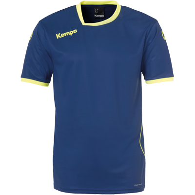Maillot de handball Curve bleu profond/jaune citron Kempa