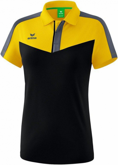 Tee-shirt femme Polo Erima squad femme jaune/noir/gris