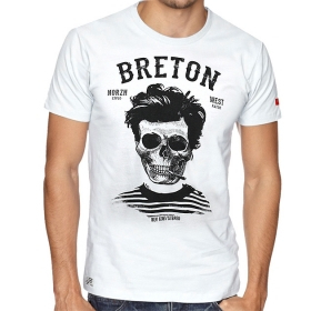 Tee-shirt homme tee-shirt breton blanc stered