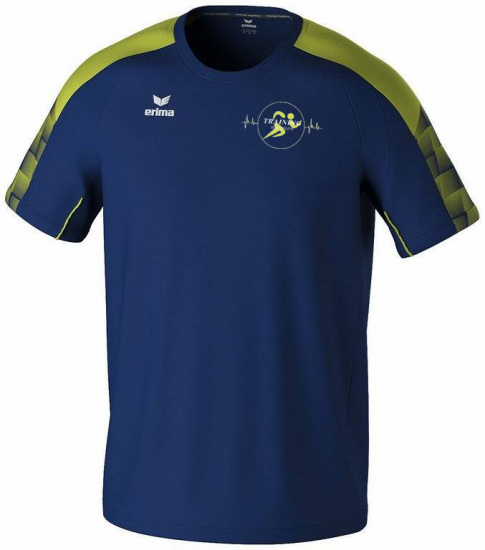 Maillot de football T-shirt Evo Star Erima Homme Marine/Lime avec logo coeur + dos