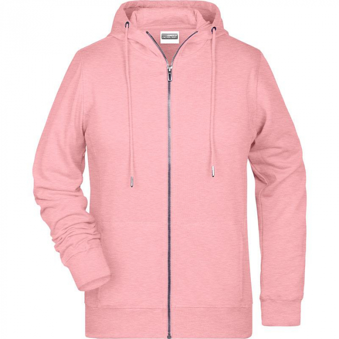 Veste sweat zippée à capuche femme personnalisable rose-mélange -  Génération Sport